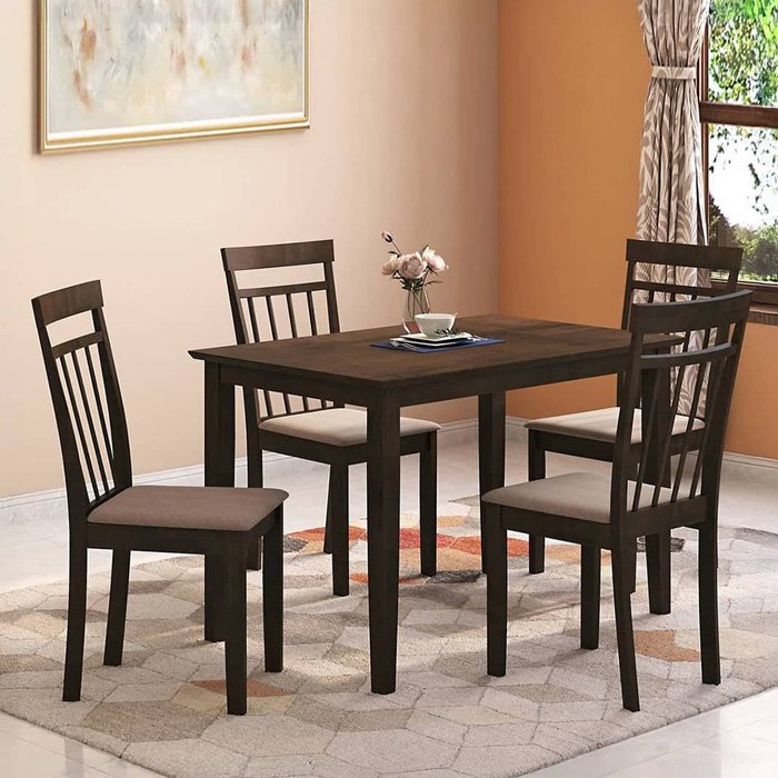 Ava 4 Seater Dining Table With 4 Chairs: 44% OFF